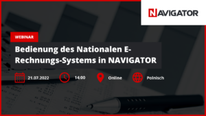 Bedienung des Nationalen E-Rechnungs-Systems in NAVIGATOR Archman NAVIGATOR